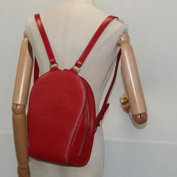Louis Vuitton Mabillon Epi Castilian Red Backpack LOUIS VUITTON M52237 Epi Mabillon Backpack Leather Women main image 3